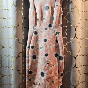 Calvin Klein Pink Floral Midi Dress
